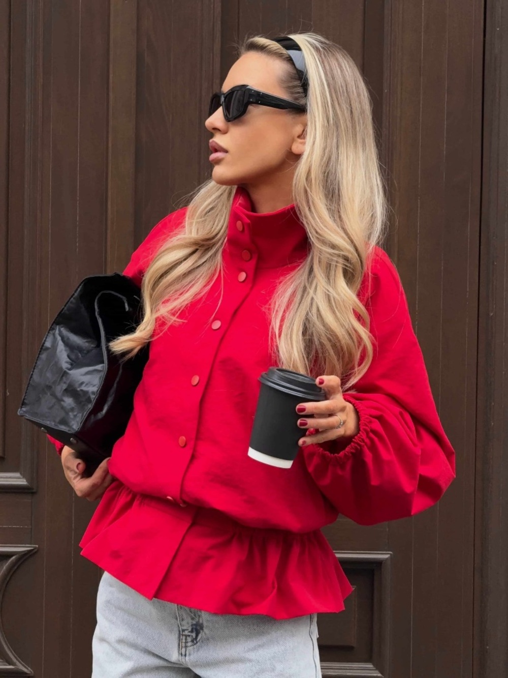 Windbreaker with a peplum “Nicole"